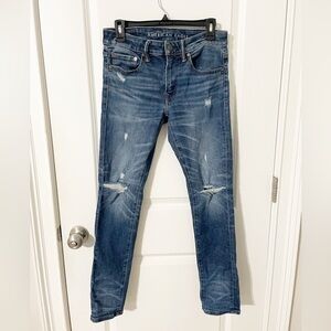 American Eagle AirFlex+ Patched Athletic Fit Jean - Size 28 x 30